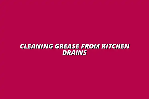 How to clean grease buildup in kitchen drain pipes