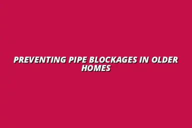 How to prevent pipe blockages in older homes