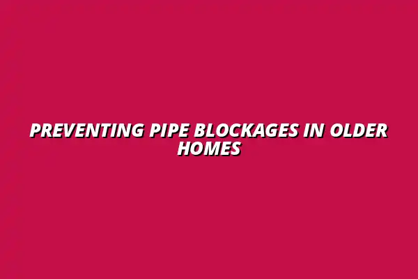 How to prevent pipe blockages in older homes