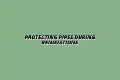 Best ways to protect your pipes from damage during renovations