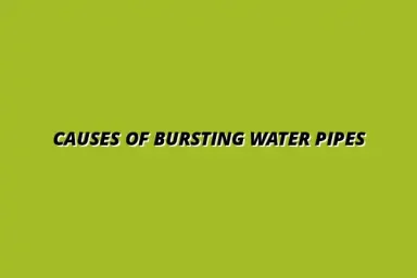 What causes water pipes to burst in cold weather?