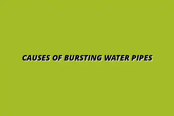 What causes water pipes to burst in cold weather?