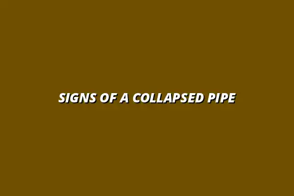 What are the signs of a collapsed pipe in your yard?