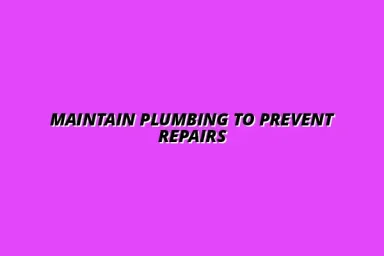 How to maintain plumbing systems to avoid costly repairs