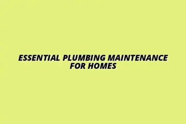 Why routine plumbing maintenance is important for your home